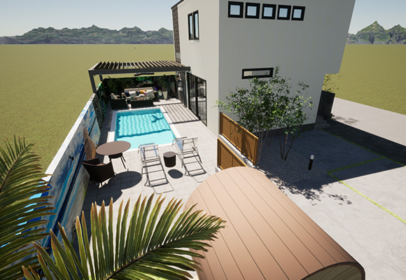 リゾートホーム、プール、外構|f.f.vacation house